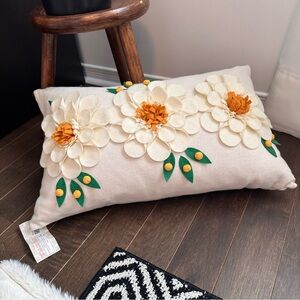 Down filled Decorative Pillow + 3D Pillow Case